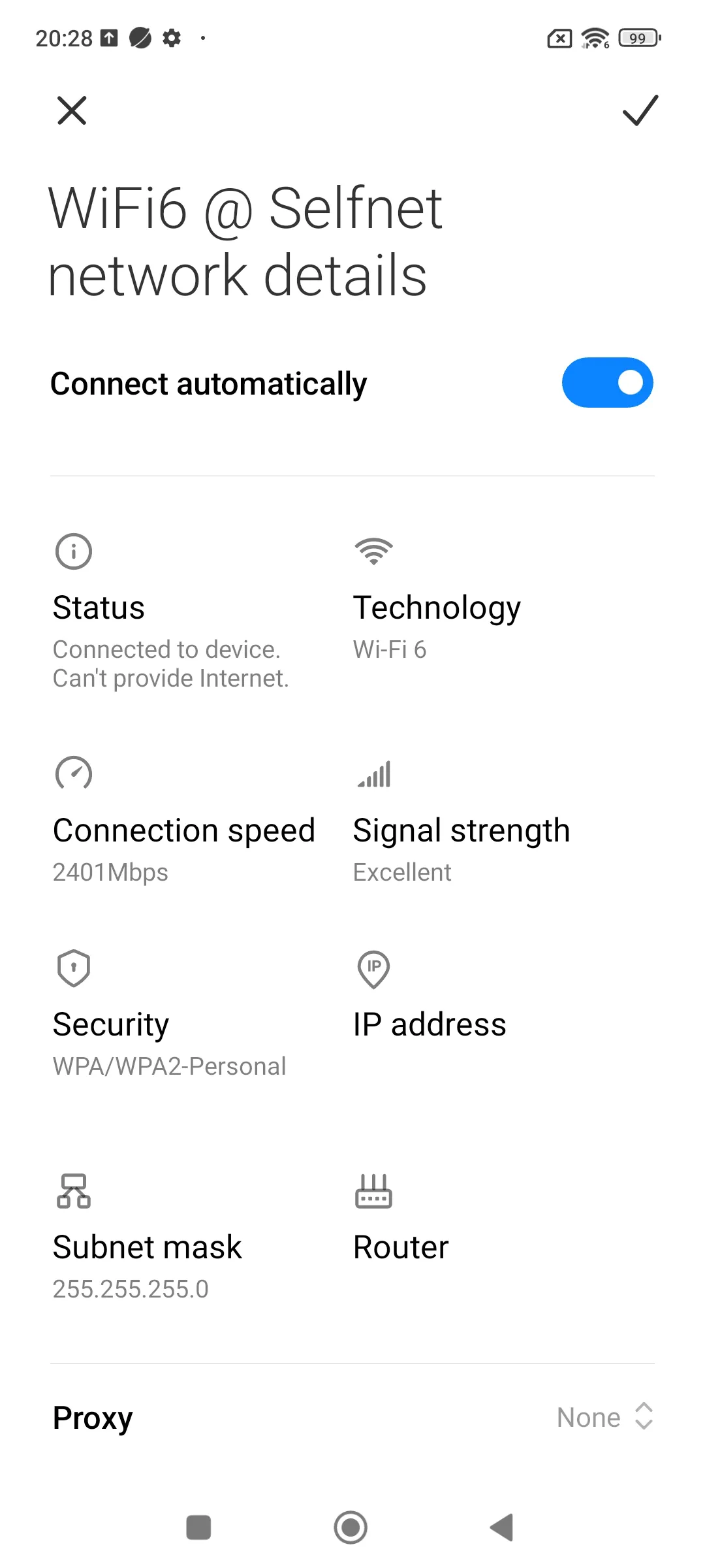 Wi-Fi 6 Verbindungsgeschwindigkeit